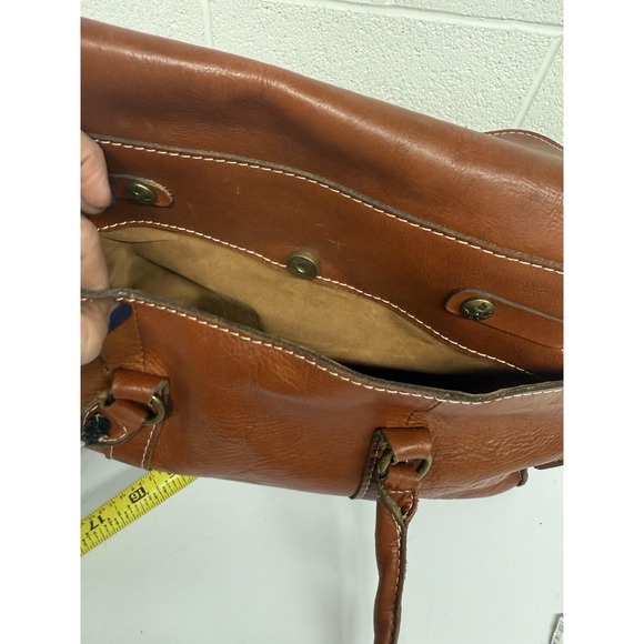Patricia Nash Vienna Satchel Brown Leather Shoulder Bag 14x9" - Picture 13 of 16